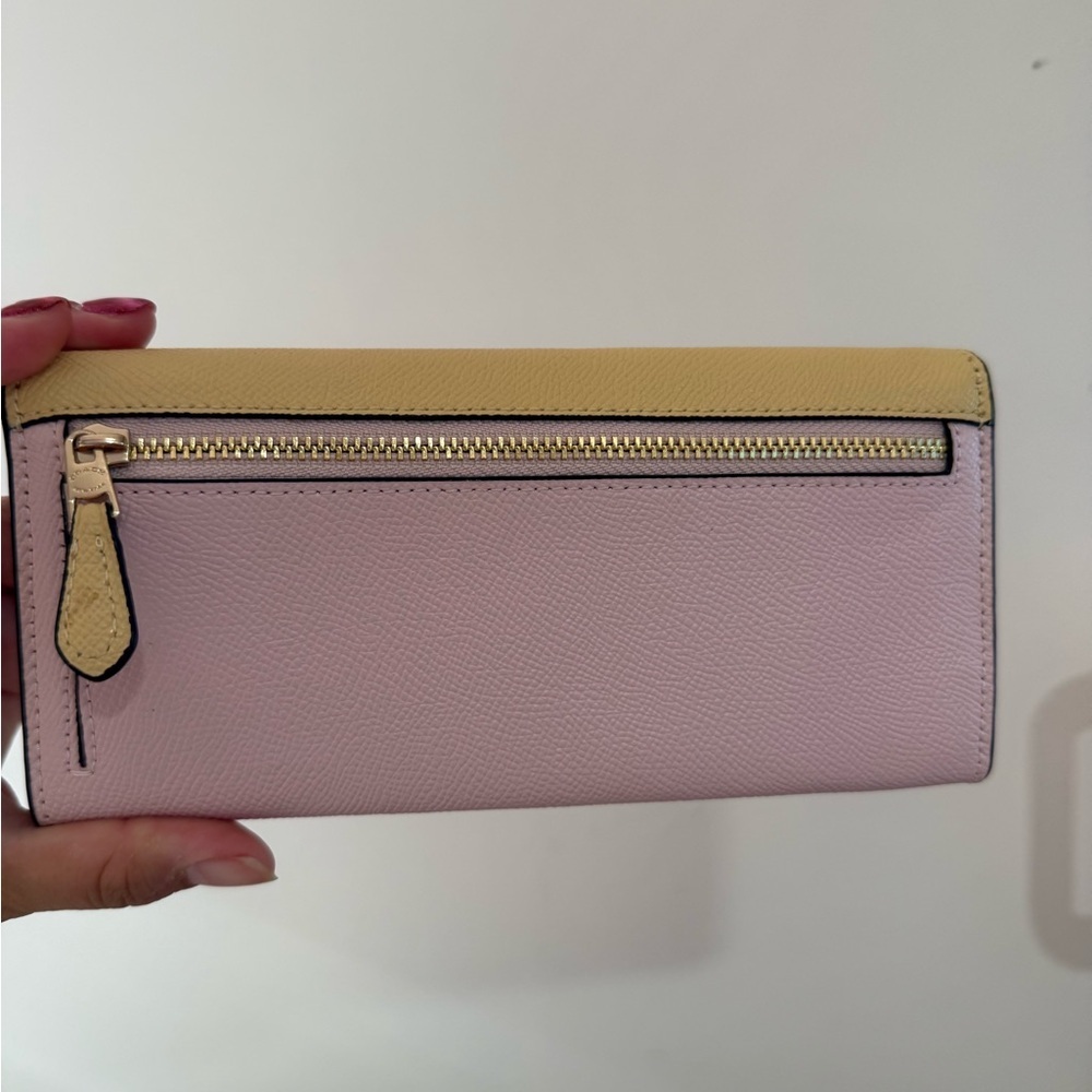 Coach Women's Tri-Color Wallet - Yellow, Green, Pink - Picture 2 of 8